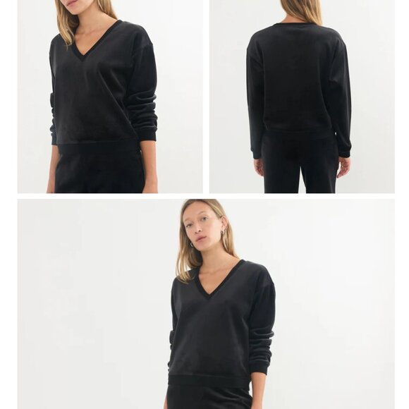 NWT Marine Layer Cord Velour V-Neck Sweatshirt - Picture 2 of 5